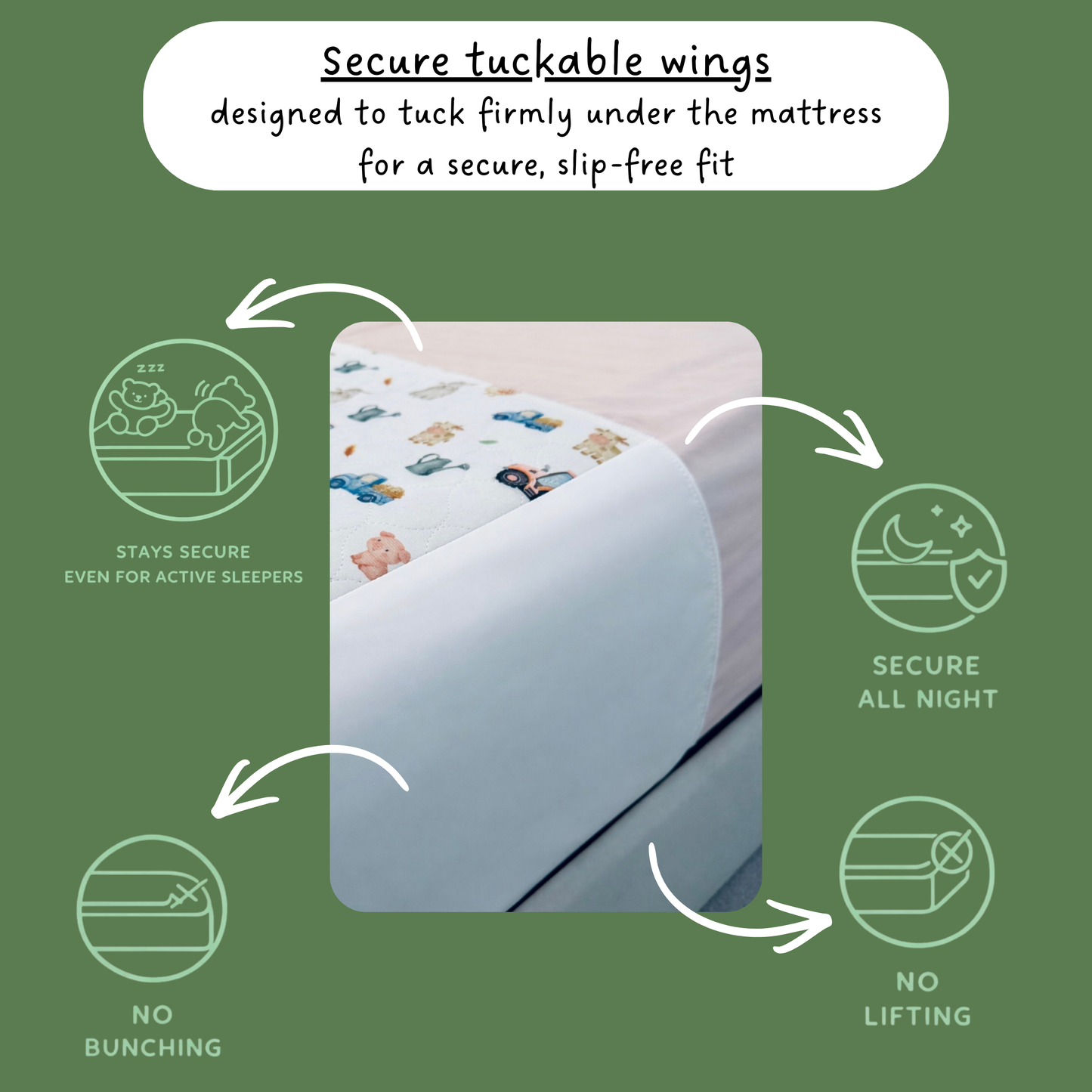 Moonlit Meadow - Waterproof Mattress Protector